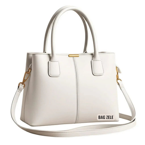 Bagzele Signature White  Shoulder Bag – Classic Edition